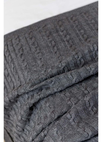 В'язаний плед коси SOFT графiт ТМ Прованс (367726834)