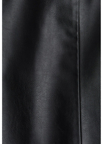 Черная повседневная женская мини юбка из эко-кожи н&м (58758) xs черная H&M