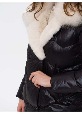 Черная зимняя куртка 21 - 04281 Vivilona
