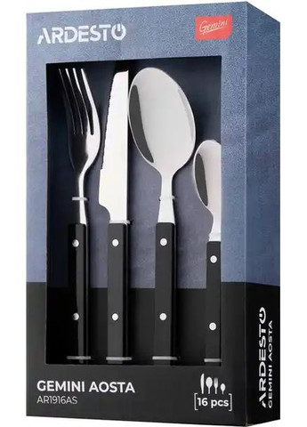 Набір столових приборів Gemini Aosta 16 пр. (AR1916AS) Ardesto (360414741)