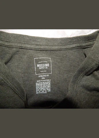 Футболка чоловіча з довгим рукавом Mossimo р.52 016FMLN No Brand однотонний хакі повсякденні бавовна