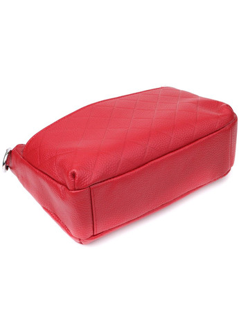 Сумка кросс-боди через плечо женская из натуральной кожи средняя Красный 38240 Vintage (355245225)