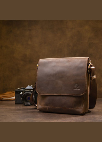 Сумка чоловіча шкіряна через плече 11432 Коричневий Grande Pelle (302008975)