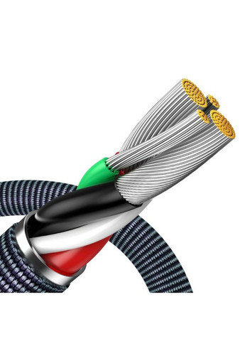 Кабель Crystal Shine Series Fast Charging Data Cable USB to iP 2.4A 2m Black (CAJY000101) Baseus (294978910)