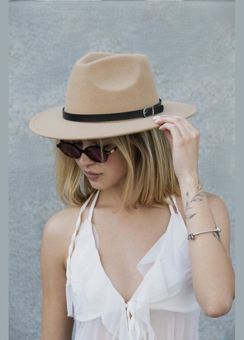 Шляпа Fedora с ремешком Beige Without (341086894)