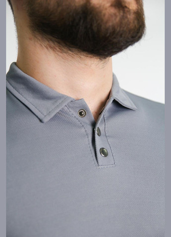 Серая футболка-базовое поло с лого🔥 для мужчин Luna