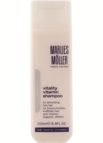Витаминный шампунь для волос Pashmisilk Vitality Vitamin Shampoo 200ml (327937-83175) Marlies Moller (368619284)