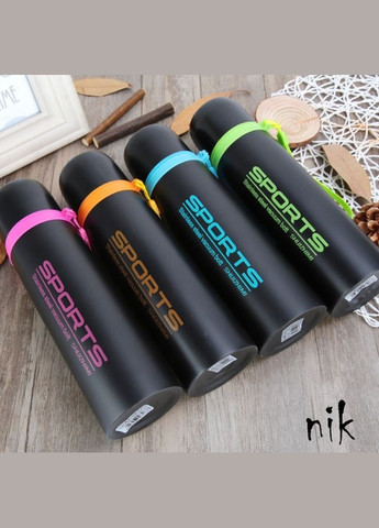 Стилиный термос Sports 500мл з кухлем 4 кольори Рожевий AD (333827528)