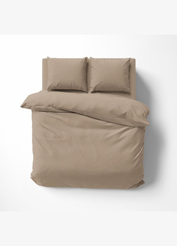 Щільна постільна білизна Двоспальний 180х215 наволочка 50х70 2шт Капучино (П4К-lel-Р-0194-02) No Brand (342097587)