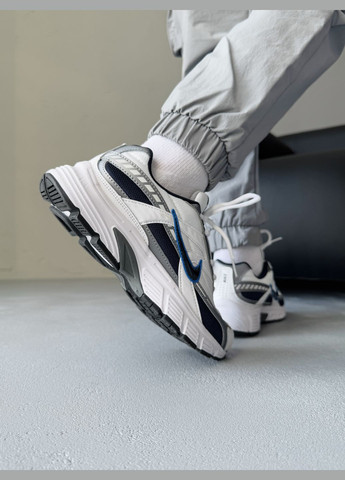 Білі Осінні кросівки чоловічі nike initiator white grey blue | найк ініціатор білі No Brand