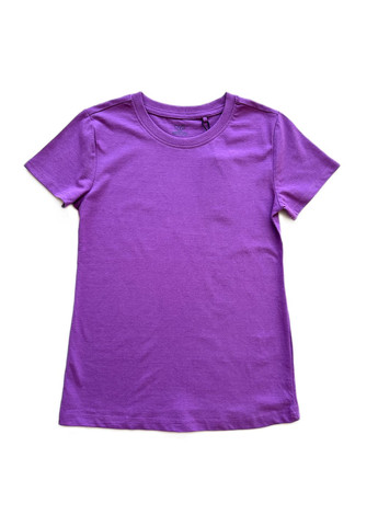 Фіолетова літня футболка для дівчинки однотонна базова фіолетова 2000-51 (140 см) OVS