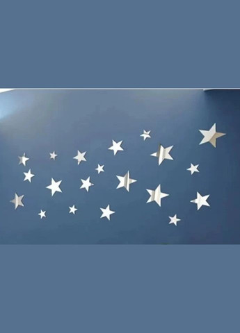 Золотые наклейки пластиковые звезды от 3,2 до 6,5 см 20 шт набор Б336 No Brand (302243086)