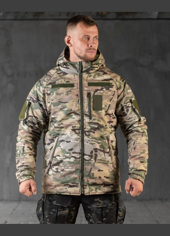 Тактична зимова куртка SoftShell Omni-Heat до -20 мультикам No Brand (305831563)