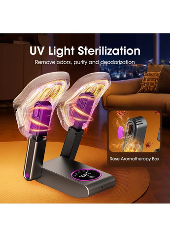 Электрическая складная сушилка для обуви и перчаток с таймером работы и УФ стерилизацией No Brand (369163434)