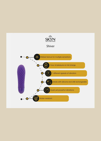 Вибратор Shiver шарообразный вибратор с ребристой поверхностью SKYN (316090324)
