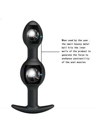 Анальная пробка с 2 шарами и смещенным центром тяжести Pretty Love "Special Anal" LyBaile (299386651)