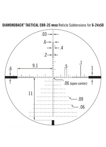 Приціл оптичний Diamondback Tactical FFP 6-24x50 EBR-2C MRAD Vortex (367596083)