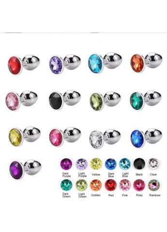 Анальная пробка металлическая размер S бирюзовый No Brand (362571378)