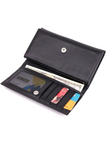 Місткий жіночий гаманець із натуральної шкіри 17,5х9х3,5 см Karya (315871070)