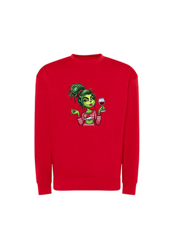 Красный новогодний свитшот с принтом "красуюсь и бешу". гринч (10719930513) ТiШОТКА (368569899)