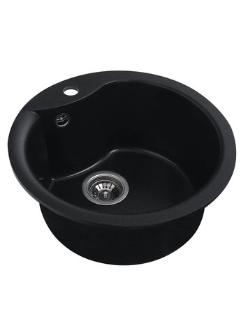 Гранитная мойка для кухни TURAS 480 матовая Черный металлик Valeso (336937533)