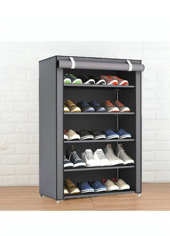 Текстильный складной шкаф комод с металлическим каркасом полками для хранения обуви 90×60×30 см 5 полок (481631-Prob) Unbranded (364233665)