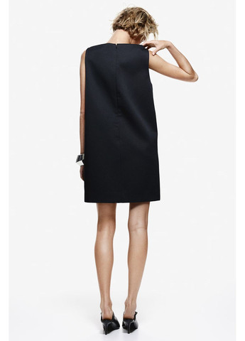 Черное праздничный, вечернее мини-платье с декором а-силуэт H&M