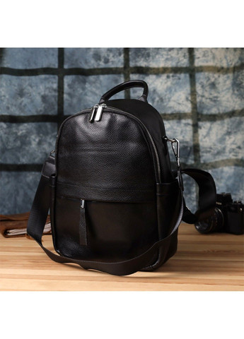 Надійний жіночий рюкзак з натуральної шкіри 23060 Чорний Vintage (357494958)