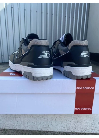 Чорні кросівки чоловічі new balance 550 grey black нью беланс 550 чорні демісезон No Brand