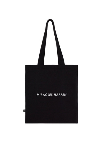 Еко-сумка "Miracles happen" Чорний MLK шопер (294754464)