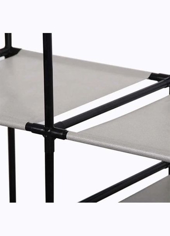 Підлогова вішалка для одягу з полицями та гачками Double Pole No Brand (317223308)