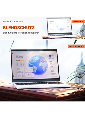 Магнитный защитный экран для ноутбука 16” пленка для конфиденциальности с защитой от синего света антибликовая No Brand (366422036)