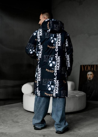 Комбінована зимня куртка зимова з капюшоном чоловіча зимова стильна No Brand