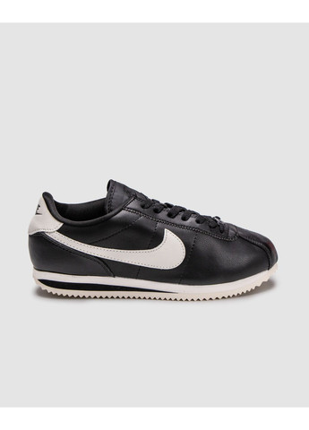 Черные демисезонные кроссовки мужские nike cortez basic black / white найк кортез No Brand