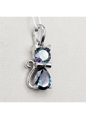 Кулон срібний з містик кварцем "Котик" 2,4 г No Brand (369736947)