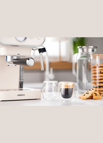 Набір чашок для еспресо з подвійними стінками 80 мл 2 шт AR2608G Ardesto (334258623)