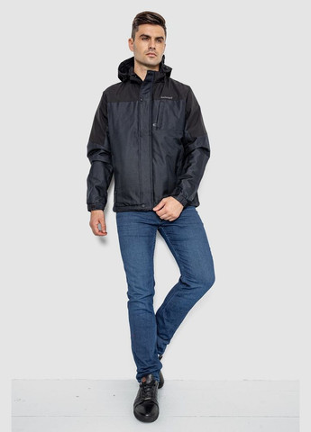 Темно-синяя демисезонная куртка мужская демисезонная с капюшоном Ager 214R61035