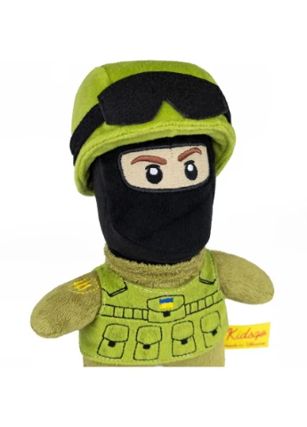 Мягкая игрушка солдат гипоаллергенный 25 см серая Kidsqo (393455506)