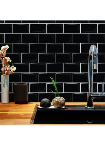 Самоклеящаяся полиуретановая плитка черный кирпич 305х305х1мм (D) SW-00001186 Sticker Wall (362114977)