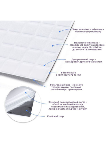 Самоклеюча поліуретанова плитка 235х235х1мм (D) SW-00001940 Sticker Wall (362114815)