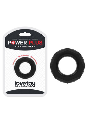 Ерекційне кільце Power Plus Cockring 4 Чорне CherryLove Lovetoy (282960645)