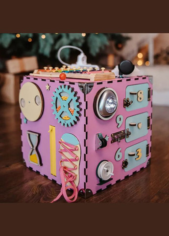 Розвиваюча іграшка Бізікуб Temple Group TG200132 30х30х30см Рожевий No Brand (302386824)