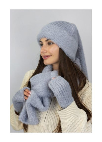 Жіночий комплект «Еллі», шапка, шарф, мітенки Braxton (370279214)
