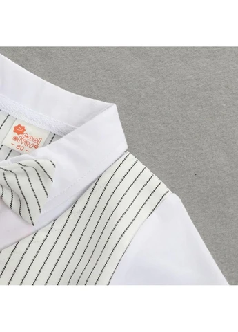 Білий демісезонний костюм дитячий mister у смужку (голубий 120см) Diana Textile