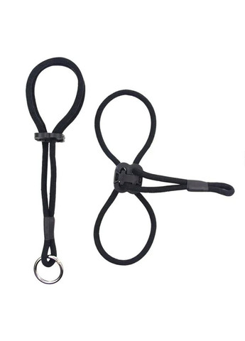 Набір мотузок на застібках, наручники та поножі Romfun з нашийником, чорний Roomfun (334285614)
