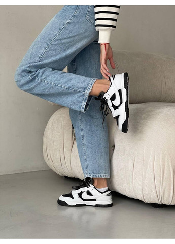 КРОСІВКИ ЖІНОЧІ NIKE DUNK AIR LOW BLACK WHITE НАЙК СБ ДАНК No Brand чорні демісезони (367114956)