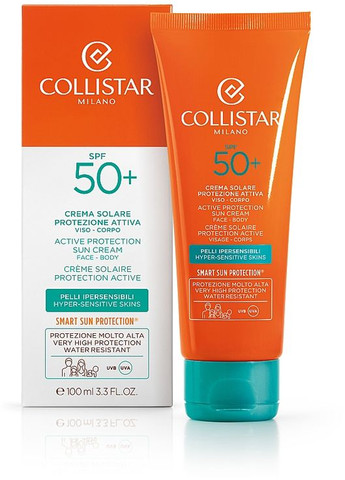 Интенсивный крем для лица и тела Active Protection Sun Cream Face Body SPF 50+ 100ml. Collistar (368660603)