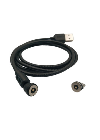 Магнітний кабель 2 в 1 / Type-C - USB / 540 градусів / Круглий / 200 см. / Чорний Uslion (335257285)