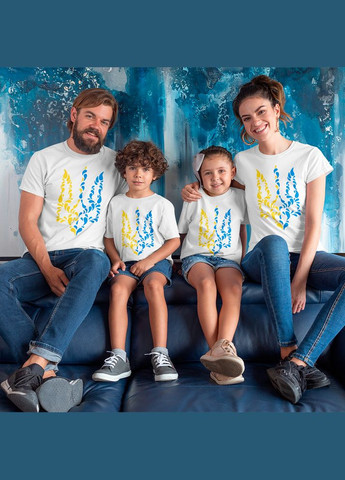 Футболки Фемілі Лук Family Look для всієї родини "Герб України. Синьо-жовтий герб України. Тризуб" Push IT Кавун футболка (316288296)