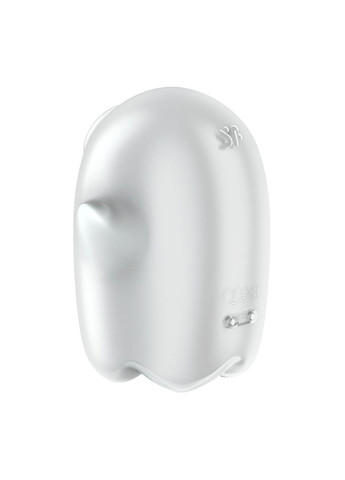 Вакуумный клиторальный стимулятор с вибрацией Glowing Ghost White Satisfyer (366876208)